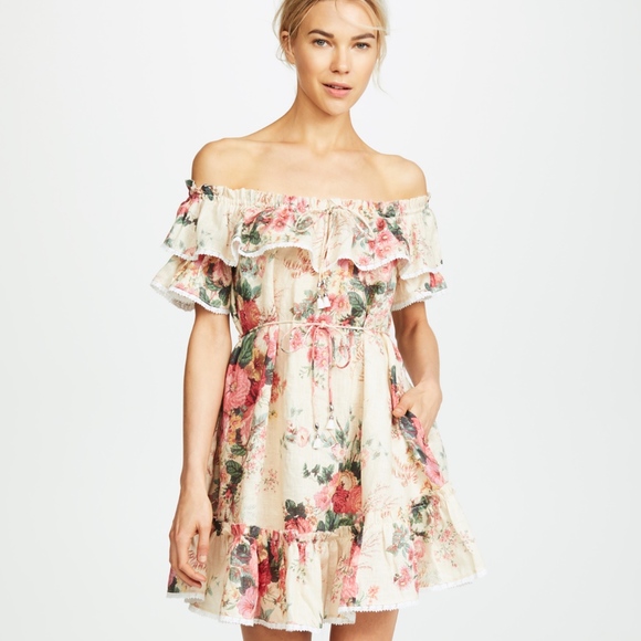 zimmermann off the shoulder dress